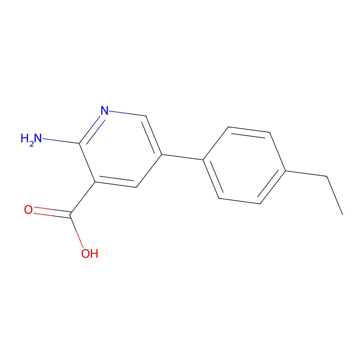 2-Amino-5-(4-ethylphenyl)pyridine-3-carboxylic acid molecular structure, CAS 1261903-82-5