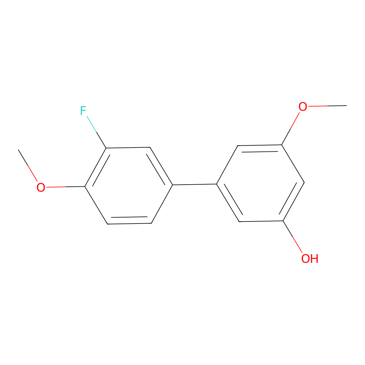 3'-Fluoro-4',5-dimethoxy[1,1'-biphenyl]-3-ol molecular structure, CAS 1261903-84-7