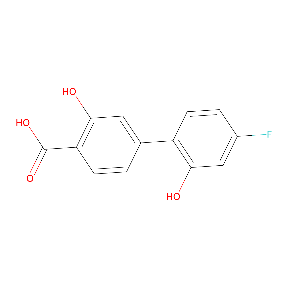 4-(4-Fluoro-2-hydroxyphenyl)-2-hydroxybenzoic acid molecular structure, CAS 1261903-87-0