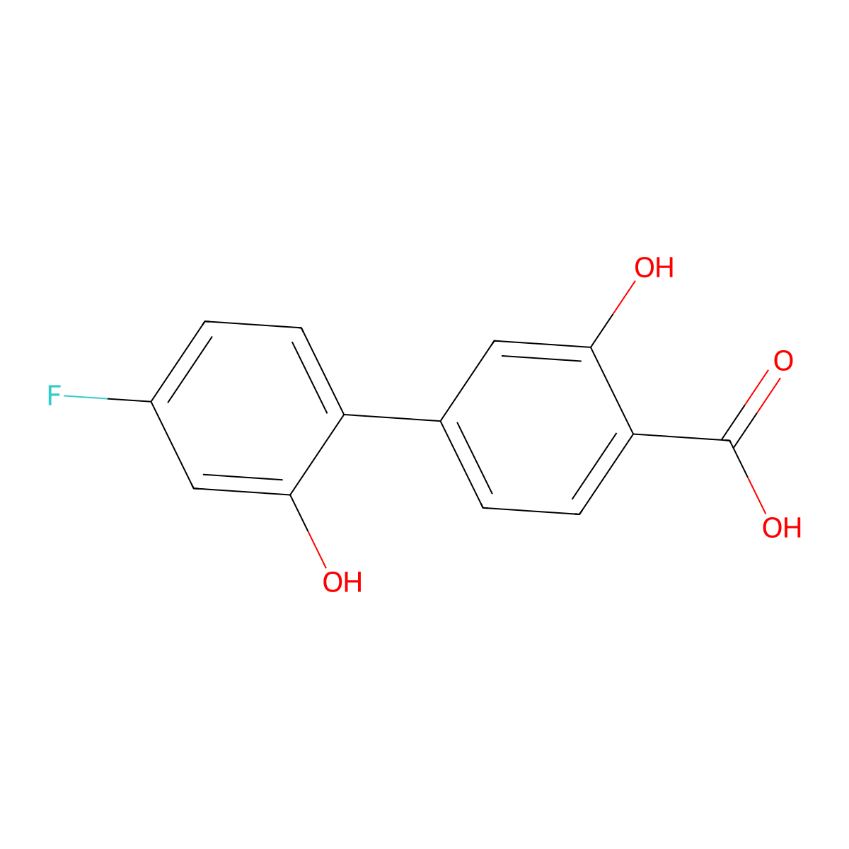 4-(4-Fluoro-2-hydroxyphenyl)-2-hydroxybenzoic acid molecular structure, CAS 1261903-87-0
