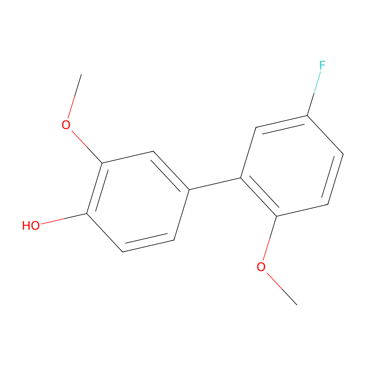 4-(5-Fluoro-2-methoxyphenyl)-2-methoxyphenol molecular structure, CAS 1261903-89-2
