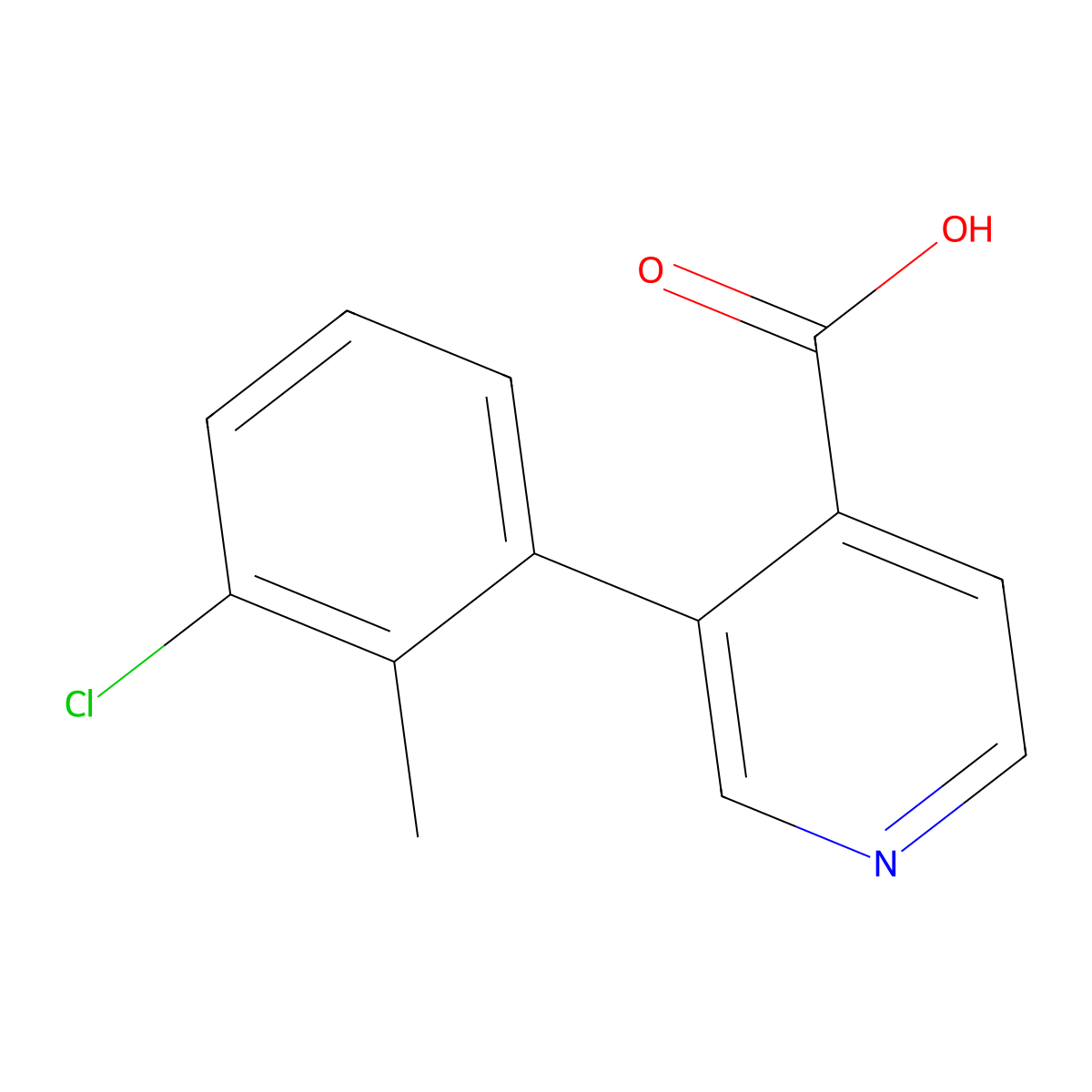 3-(3-Chloro-2-methylphenyl)pyridine-4-carboxylic acid molecular structure, CAS 1261904-02-2