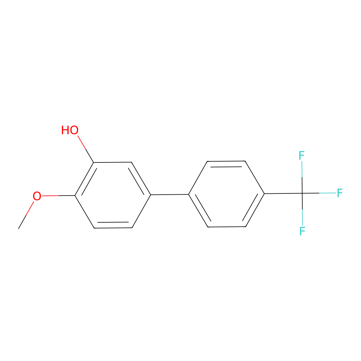 2-Methoxy-5-(4-trifluoromethylphenyl)phenol molecular structure, CAS 1261904-05-5