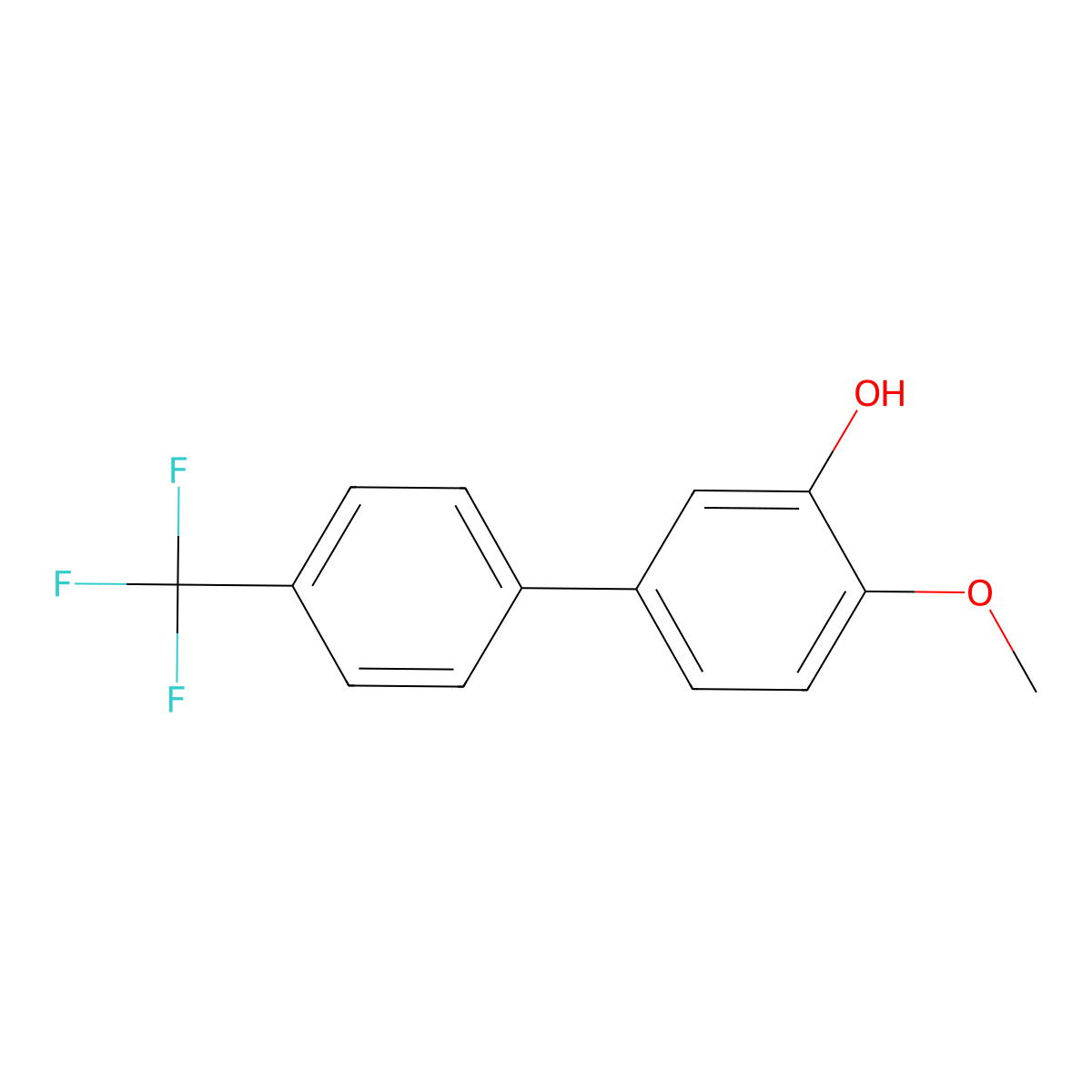 2-Methoxy-5-(4-trifluoromethylphenyl)phenol molecular structure, CAS 1261904-05-5