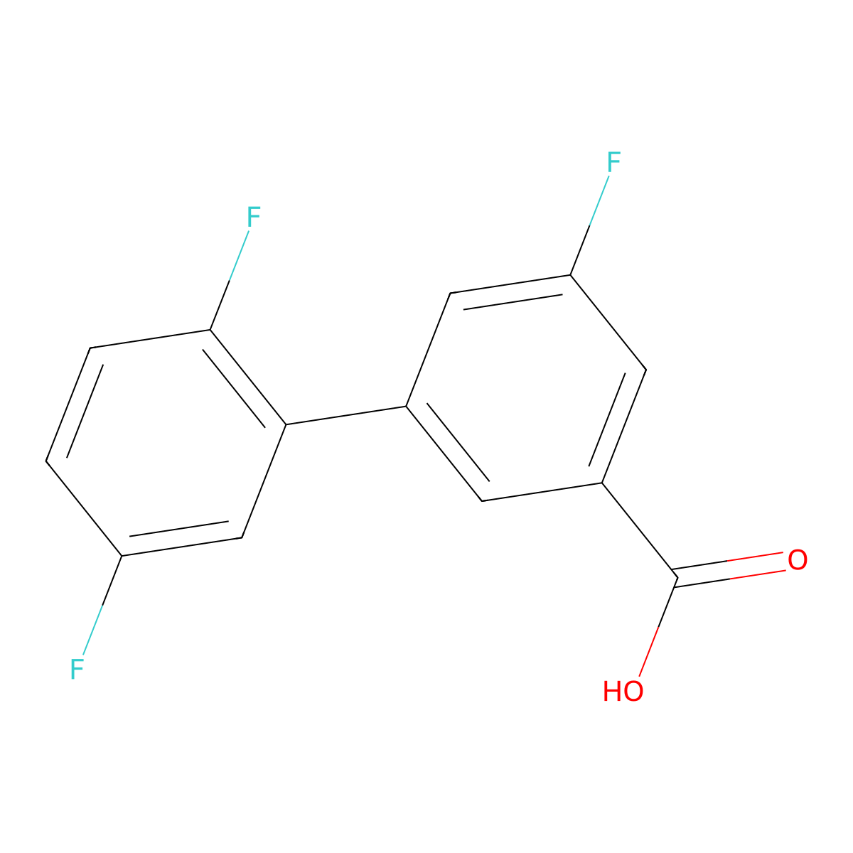 3-(2,5-Difluorophenyl)-5-fluorobenzoic acid molecular structure, CAS 1261904-21-5