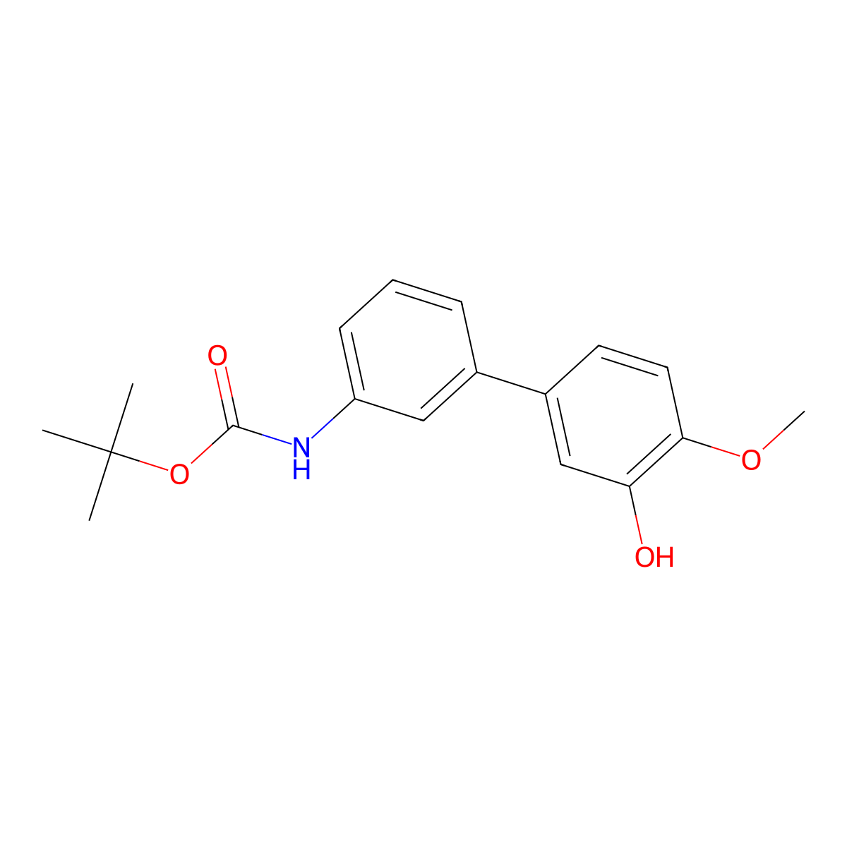 5-(3-BOC-Aminophenyl)-2-methoxyphenol molecular structure, CAS 1261904-30-6