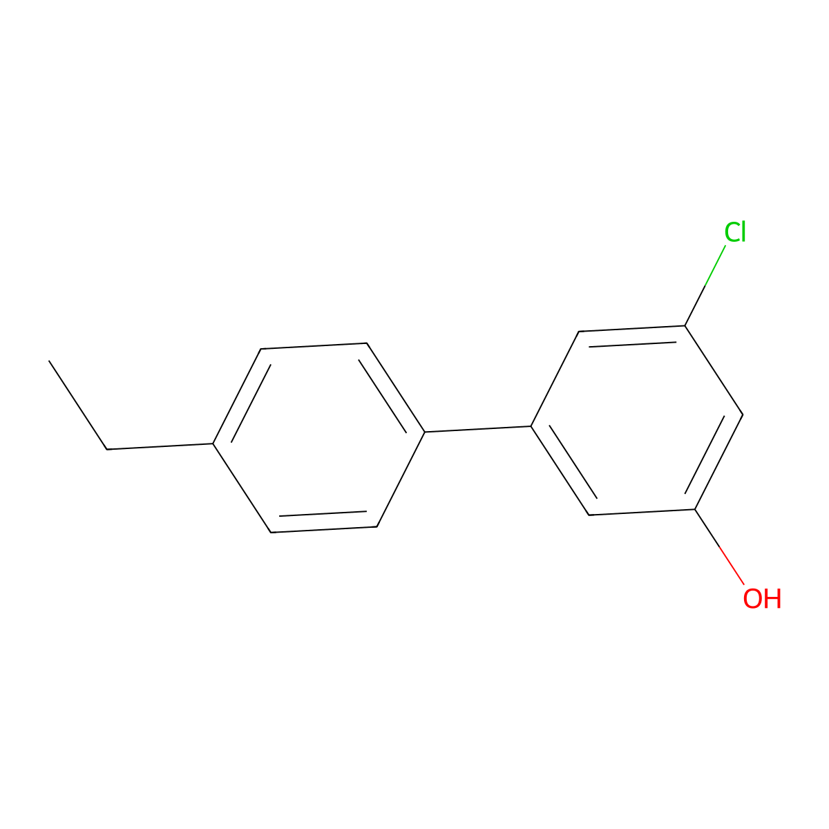 3-Chloro-5-(4-ethylphenyl)phenol molecular structure, CAS 1261904-51-1