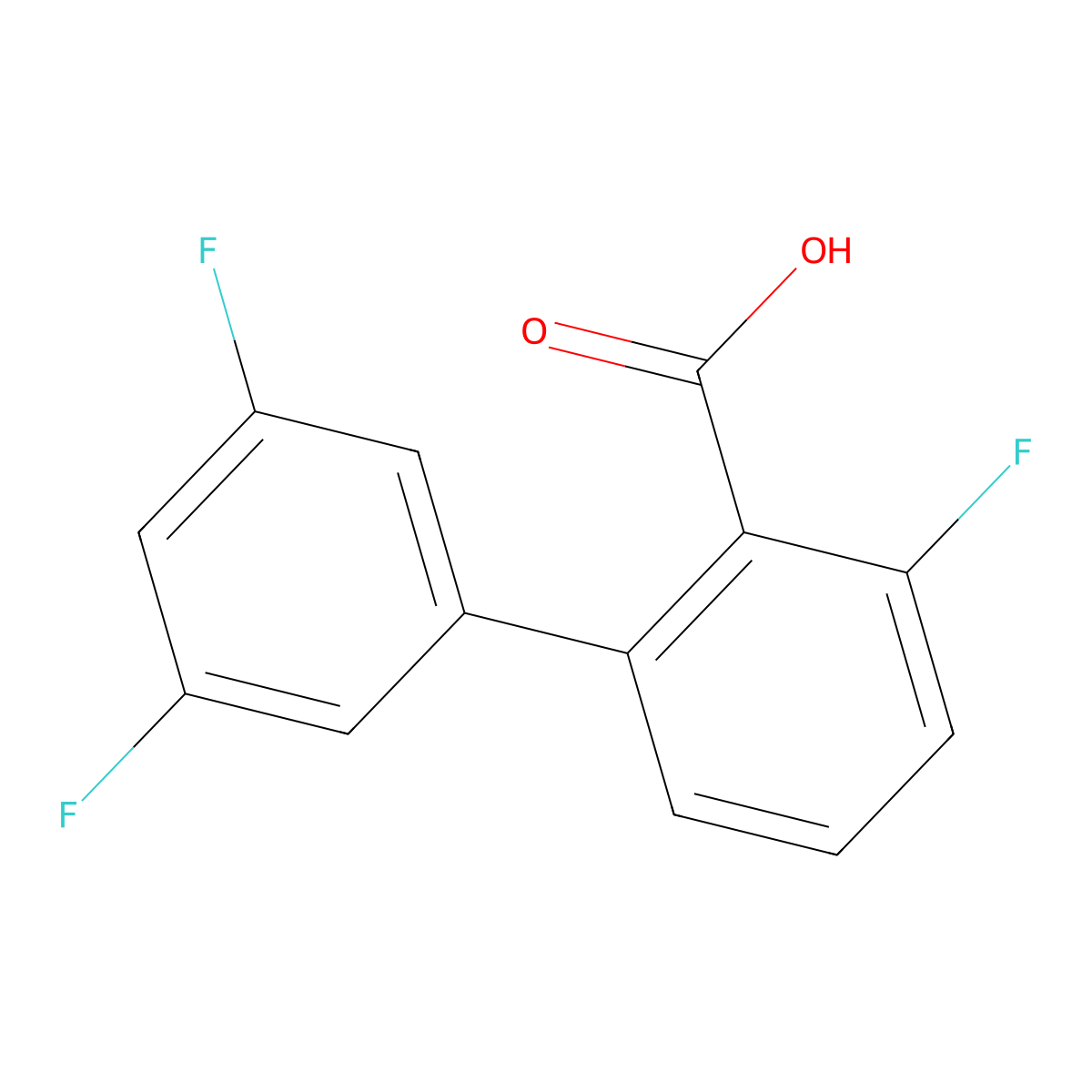 2-(3,5-Difluorophenyl)-6-fluorobenzoic acid molecular structure, CAS 1261904-58-8