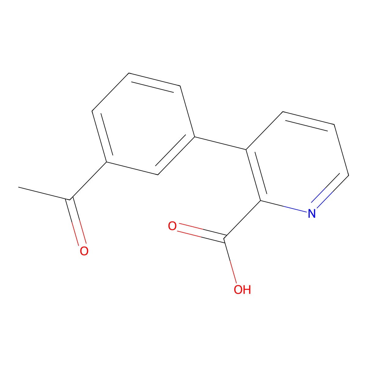 3-(3-Acetylphenyl)picolinic acid molecular structure, CAS 1261904-60-2