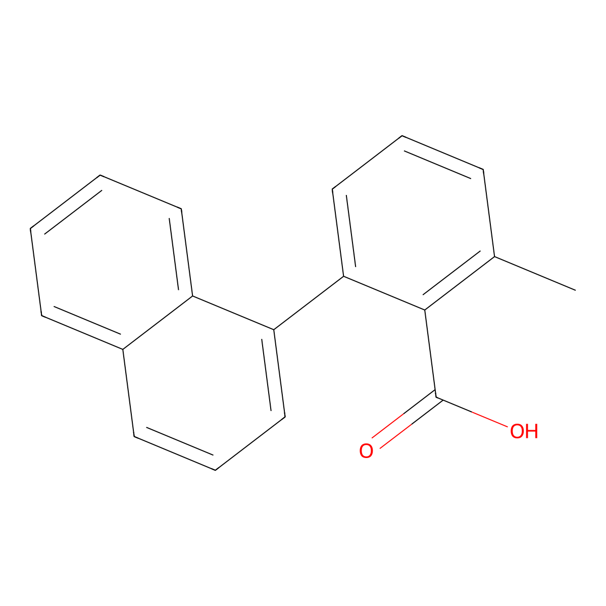 2-Methyl-6-(naphthalen-1-yl)benzoic acid molecular structure, CAS 1261904-76-0