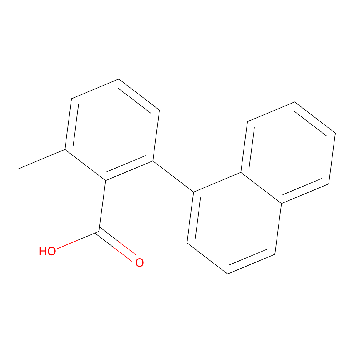 2-Methyl-6-(naphthalen-1-yl)benzoic acid molecular structure, CAS 1261904-76-0