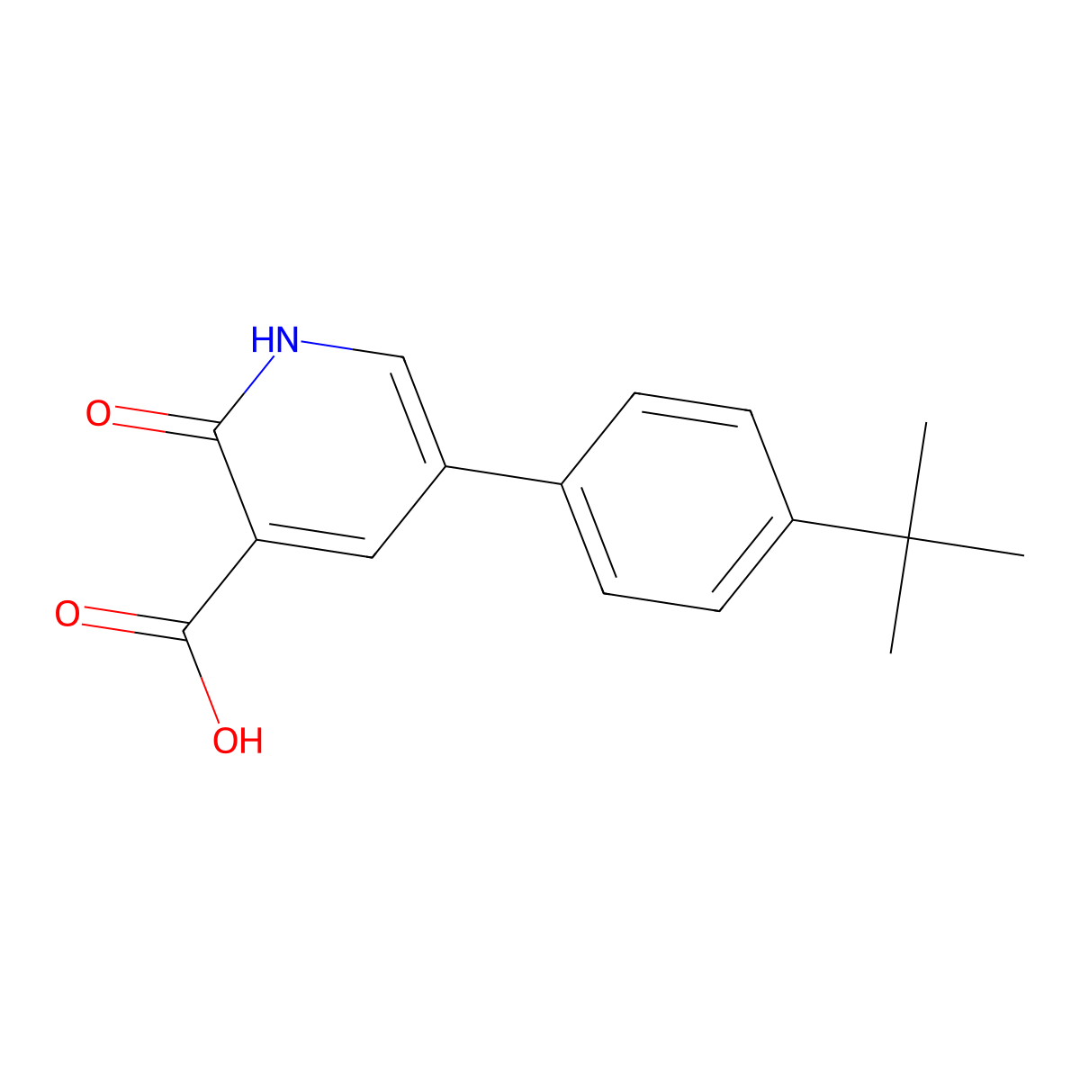 2-Hydroxy-5-(4-T-butylphenyl)nicotinic acid molecular structure, CAS 1261904-88-4