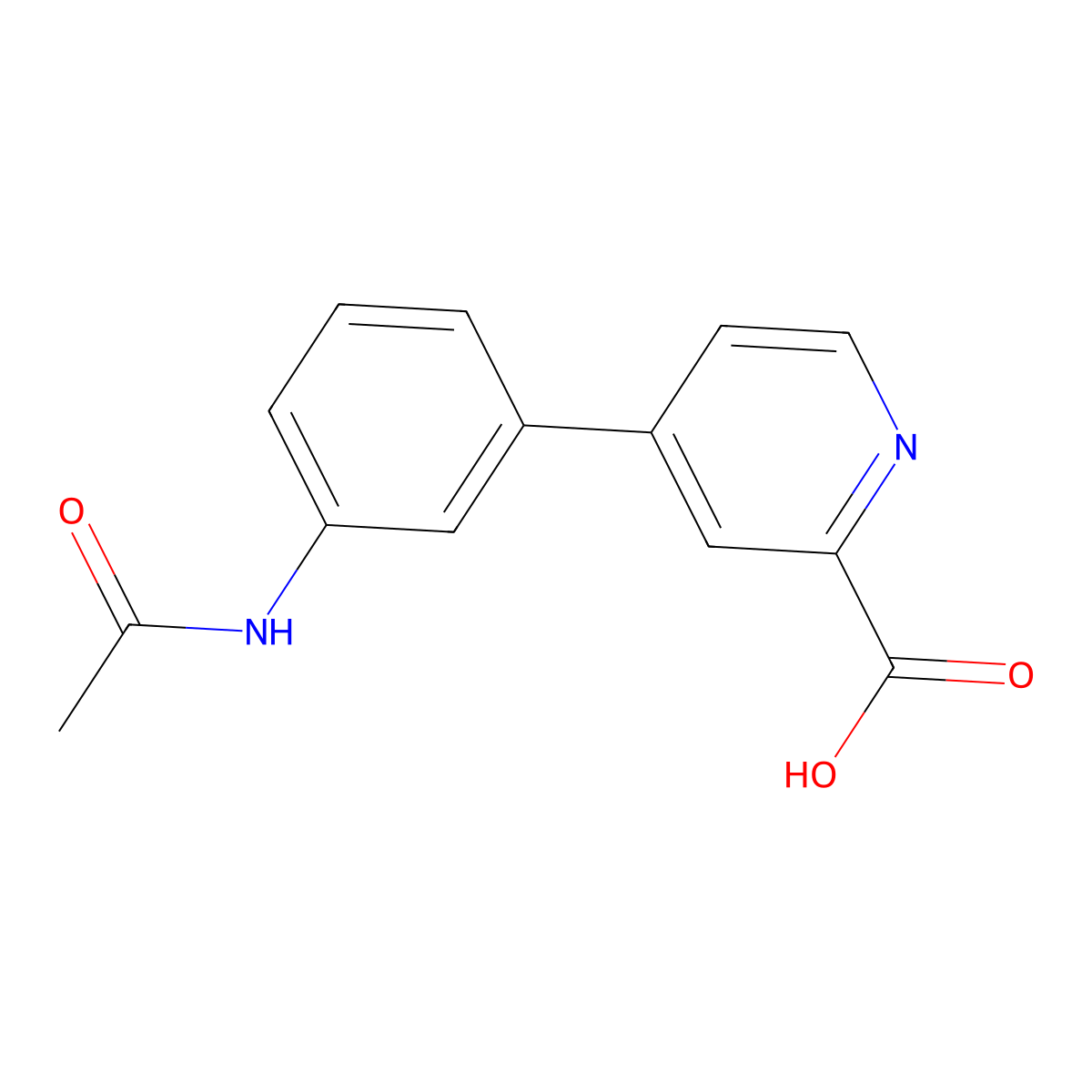 4-(3-Acetylaminophenyl)picolinic acid molecular structure, CAS 1261904-91-9