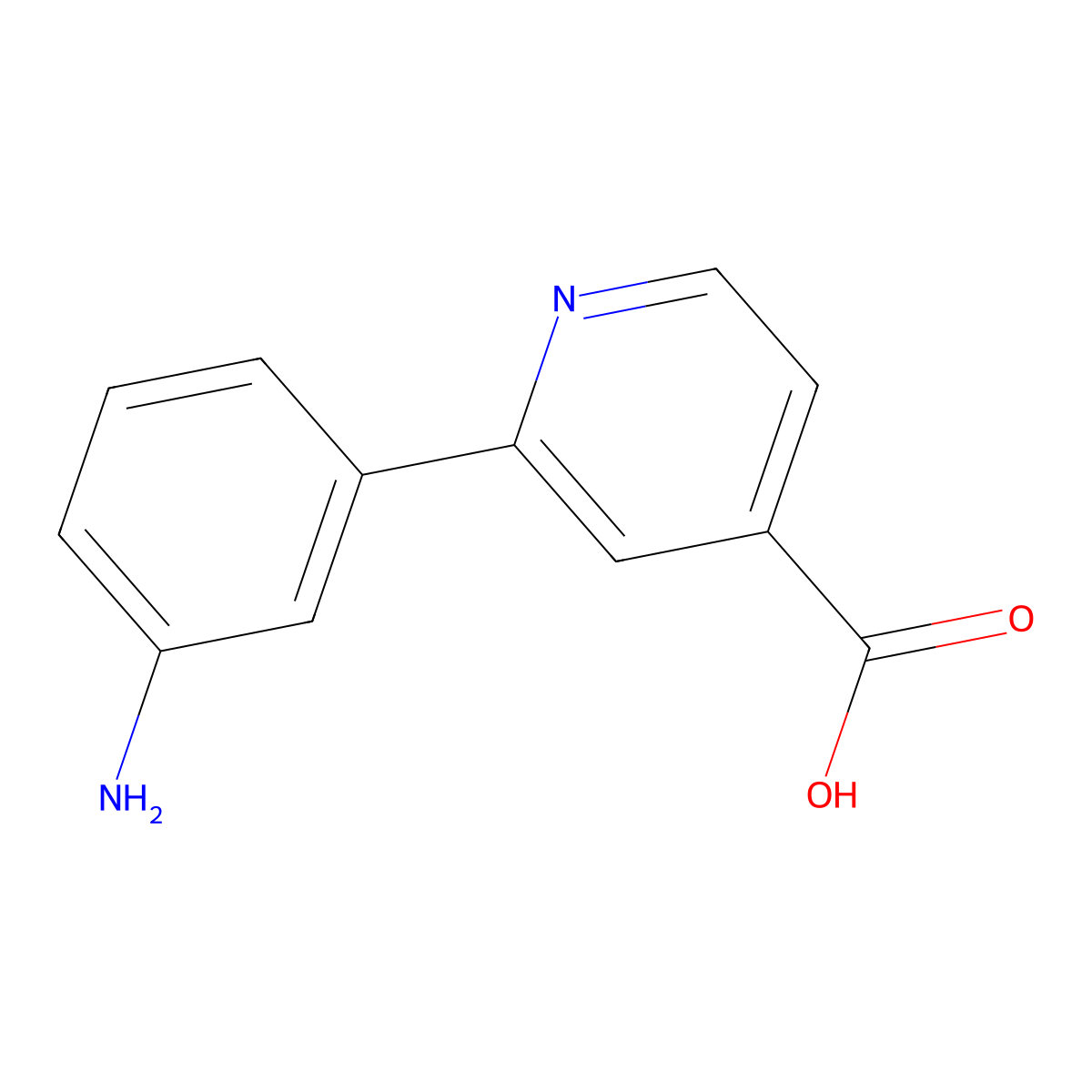 2-(3-Aminophenyl)pyridine-4-carboxylic acid molecular structure, CAS 1261905-13-8