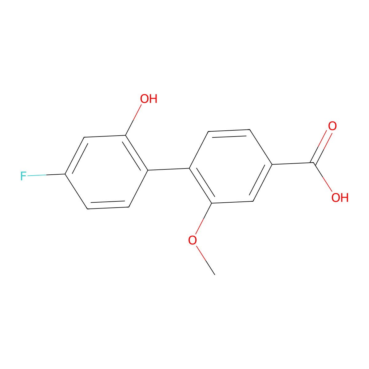4-(4-Fluoro-2-hydroxyphenyl)-3-methoxybenzoic acid molecular structure, CAS 1261905-51-4