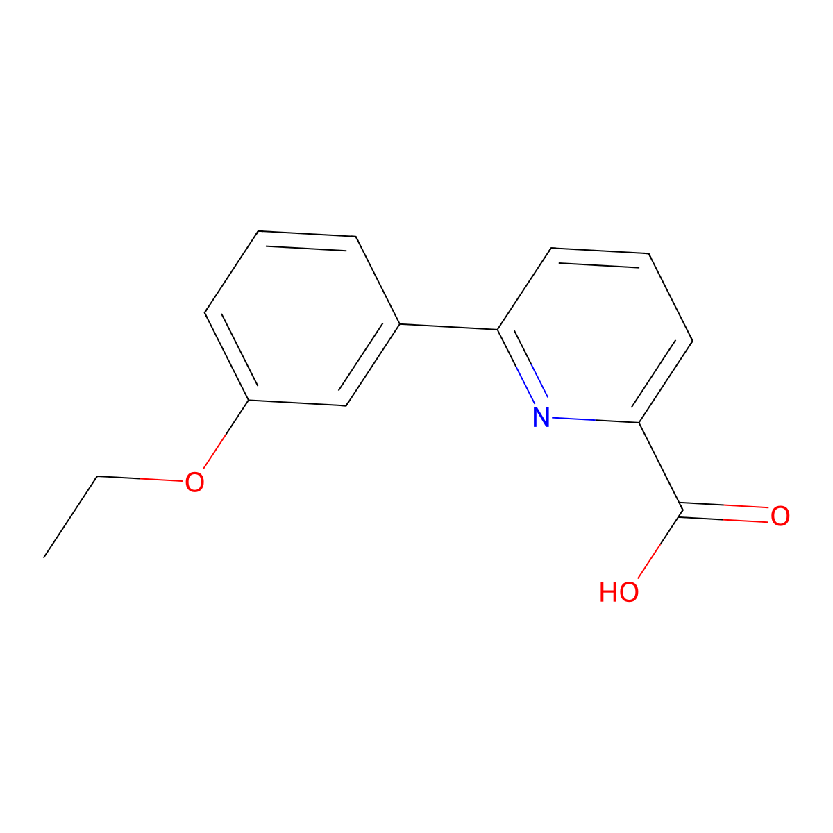6-(3-Ethoxyphenyl)picolinic acid molecular structure, CAS 1261905-96-7