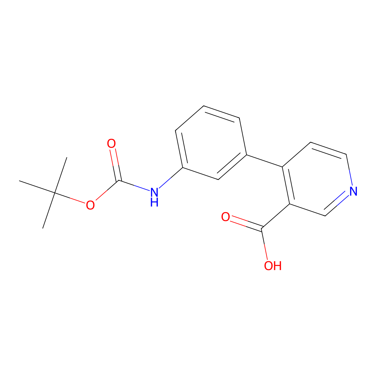 4-(3-BOC-Aminophenyl)nicotinic acid molecular structure, CAS 1261906-04-0