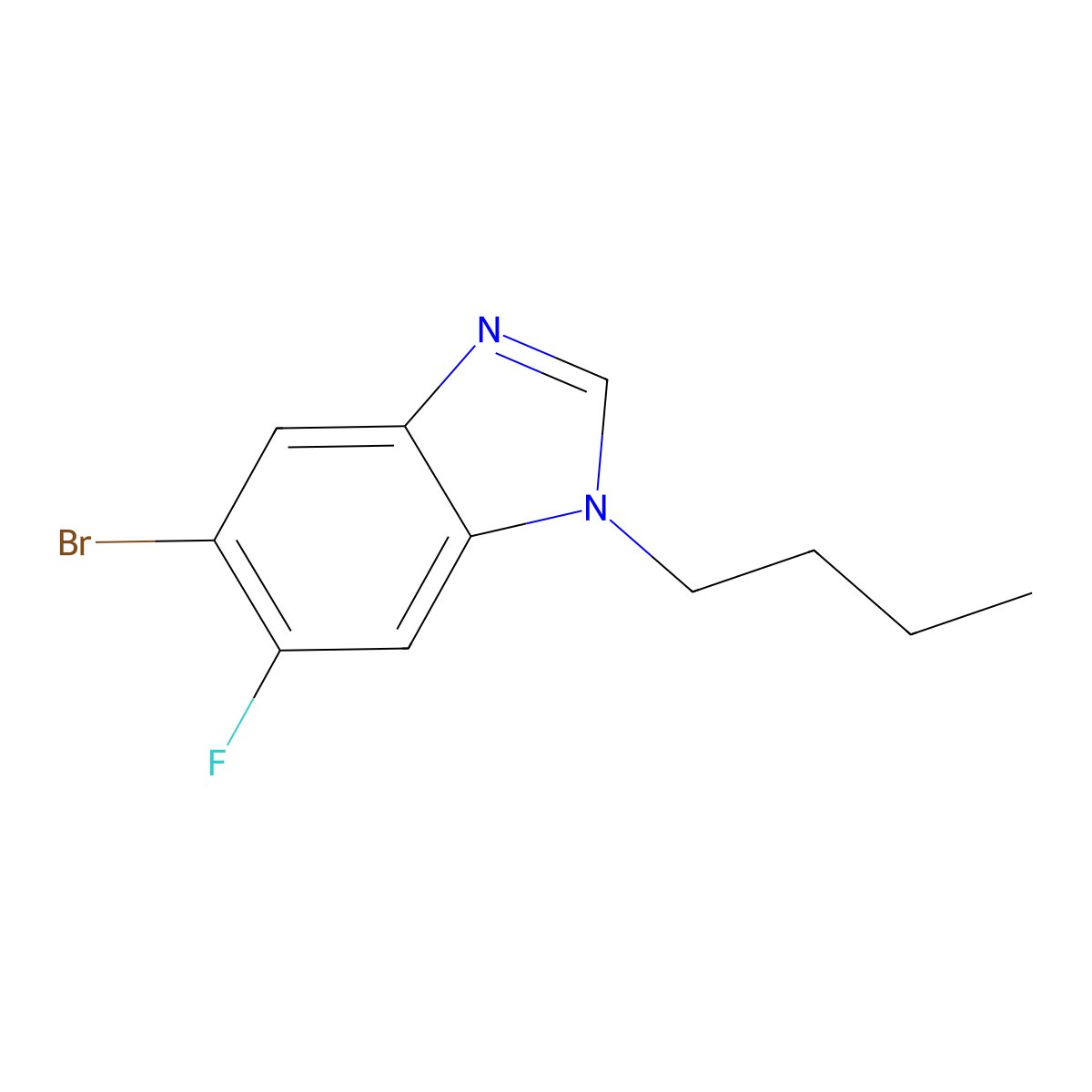5-Bromo-1-butyl-6-fluorobenzoimidazole molecular structure, CAS 1261906-10-8