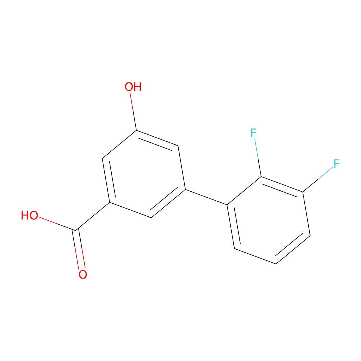 3-(2,3-Difluorophenyl)-5-hydroxybenzoic acid molecular structure, CAS 1261906-26-6