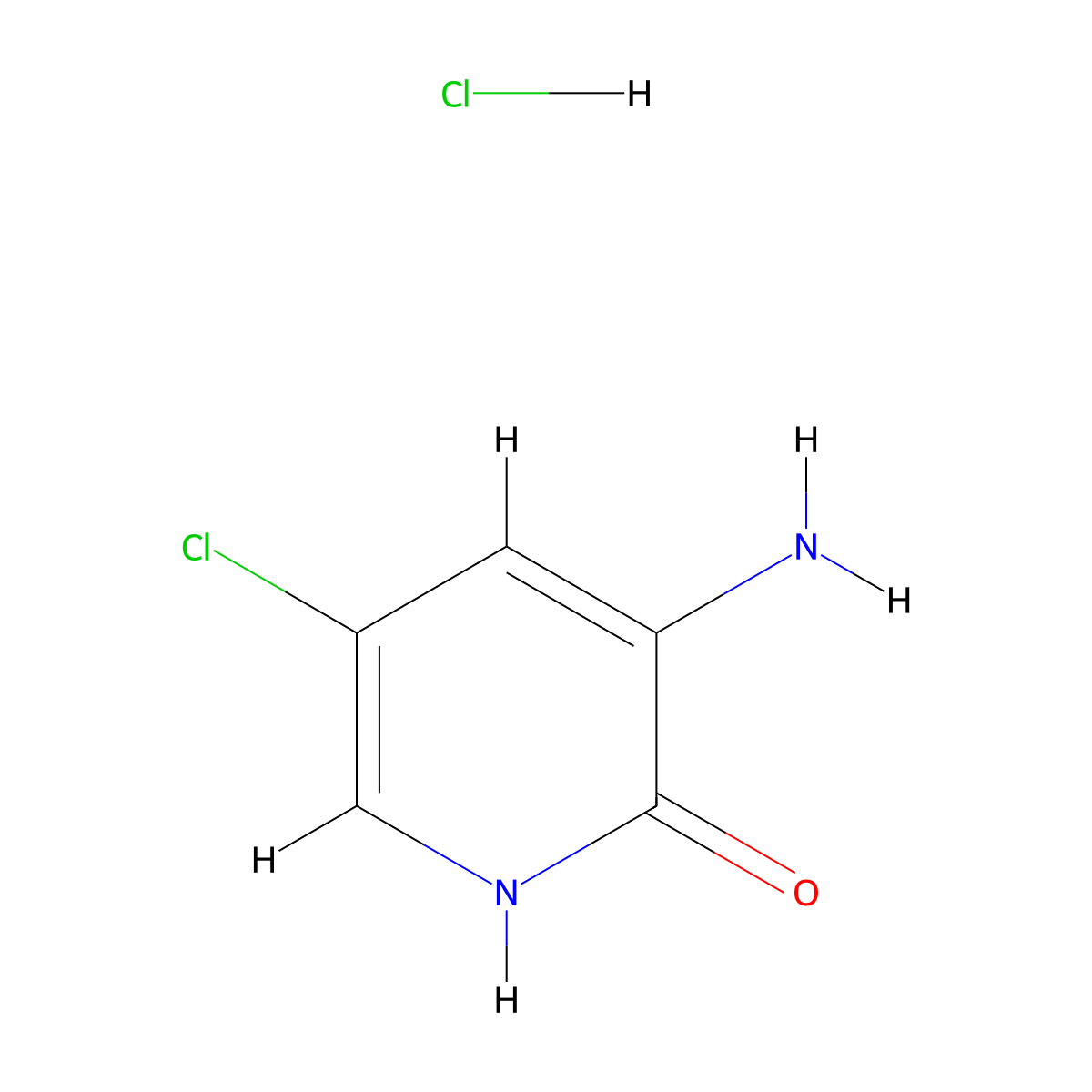 3-Amino-5-chloropyridin-2-ol hydrochloride molecular structure, CAS 1261906-29-9