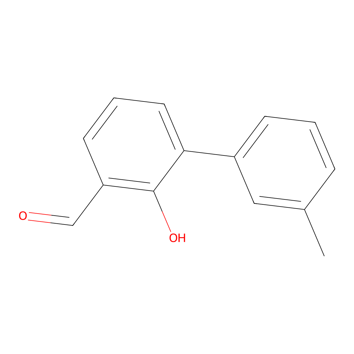 2-Formyl-6-(3-methylphenyl)phenol molecular structure, CAS 1261907-06-5