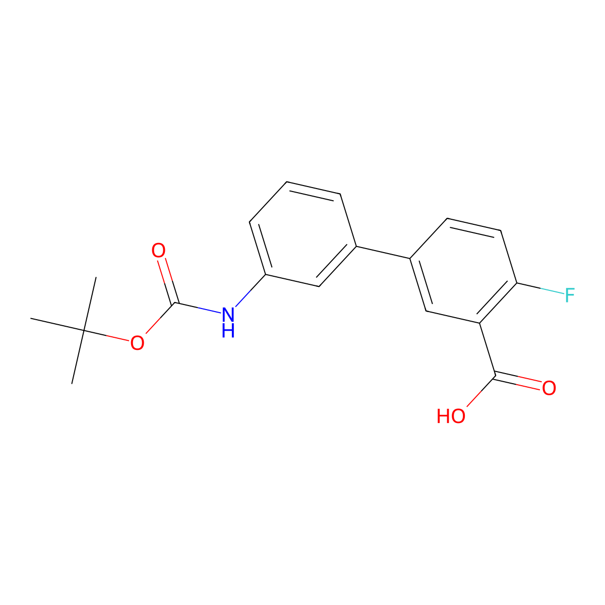 5-(3-BOC-Aminophenyl)-2-fluorobenzoic acid molecular structure, CAS 1261907-28-1