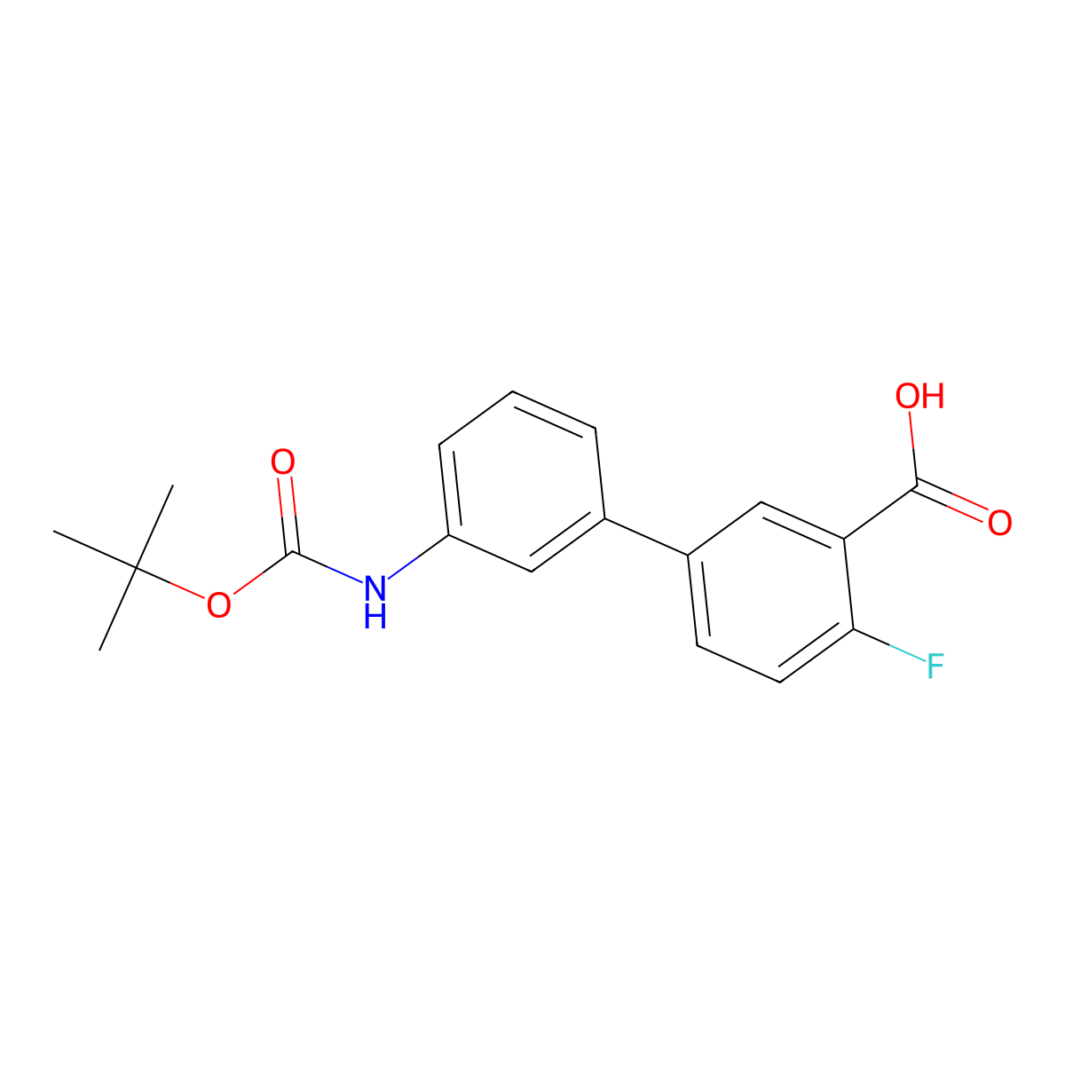 5-(3-BOC-Aminophenyl)-2-fluorobenzoic acid molecular structure, CAS 1261907-28-1