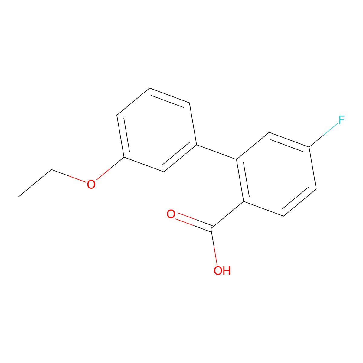 2-(3-Ethoxyphenyl)-4-fluorobenzoic acid molecular structure, CAS 1261907-57-6