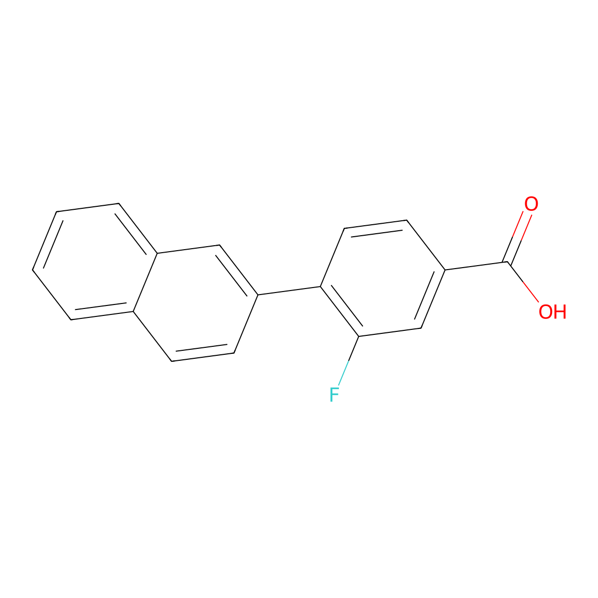 3-Fluoro-4-(naphthalen-2-YL)benzoic acid molecular structure, CAS 1261907-62-3
