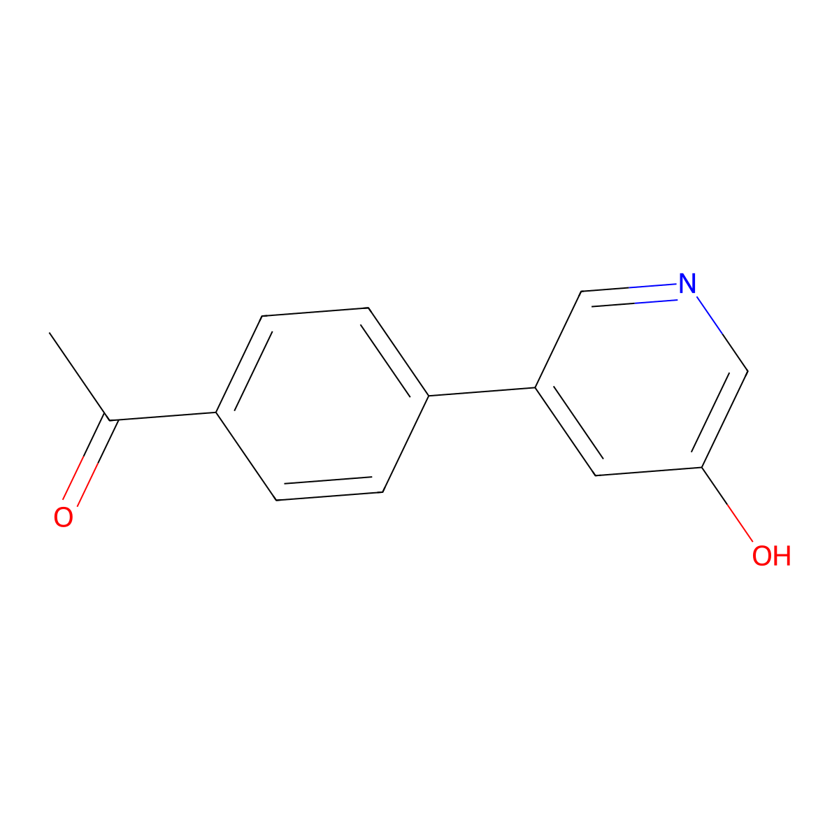 5-(4-Acetylphenyl)-3-hydroxypyridine molecular structure, CAS 1261908-01-3