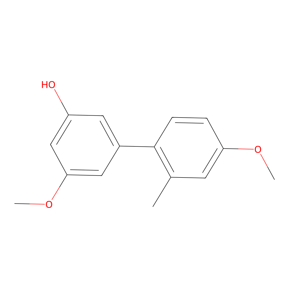 4',5-Dimethoxy-2'-methyl[1,1'-biphenyl]-3-ol molecular structure, CAS 1261908-05-7