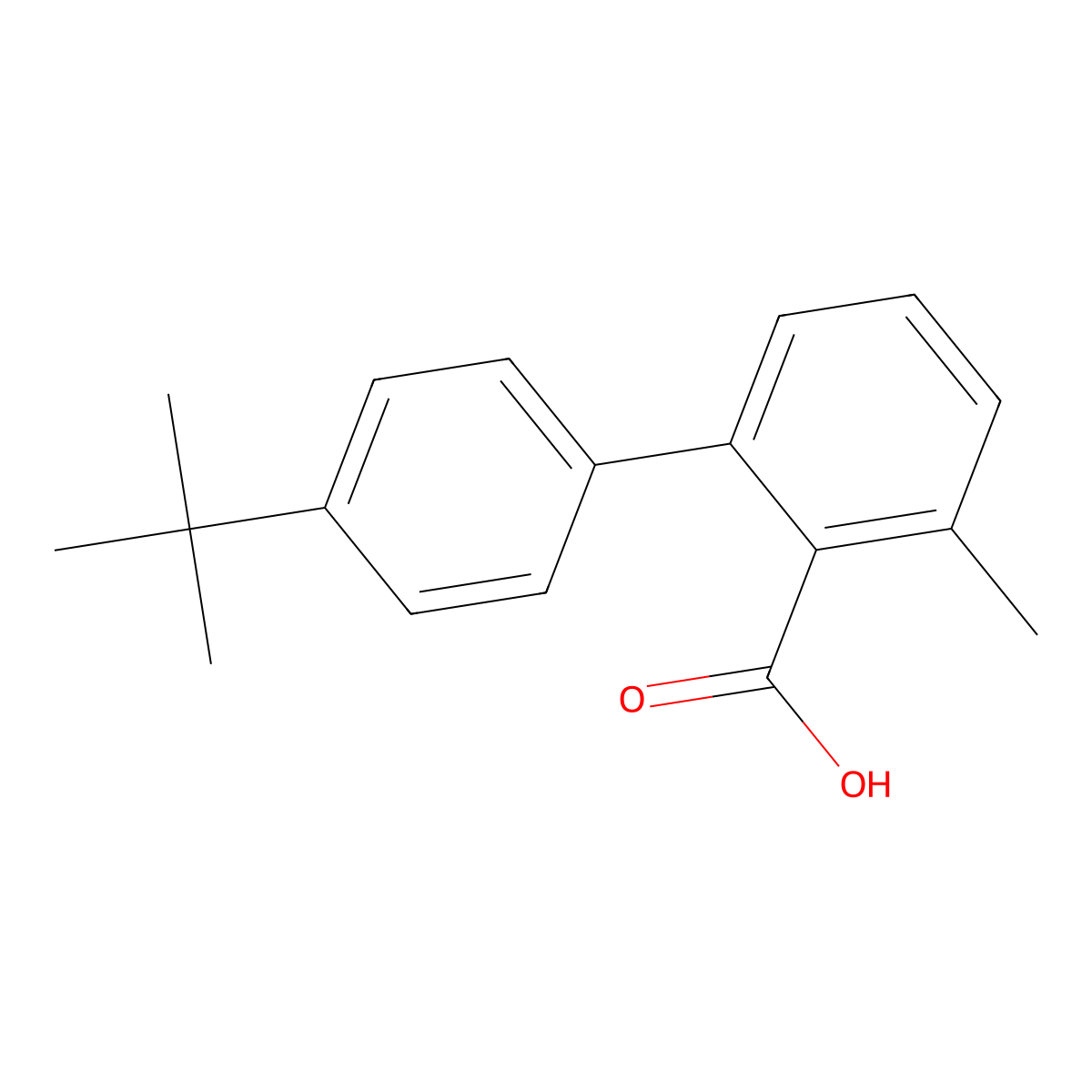 6-Methyl-2-(4-T-butylphenyl)benzoic acid molecular structure, CAS 1261908-10-4