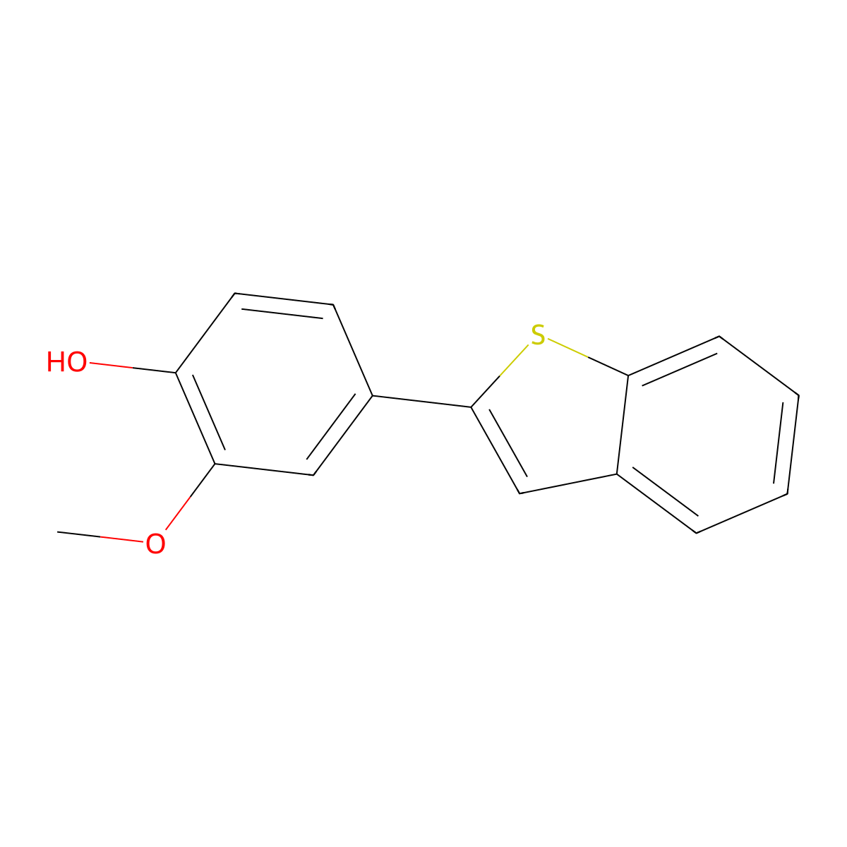 4-[Benzo(b)thiophen-2-yl]-2-methoxyphenol molecular structure, CAS 1261908-13-7