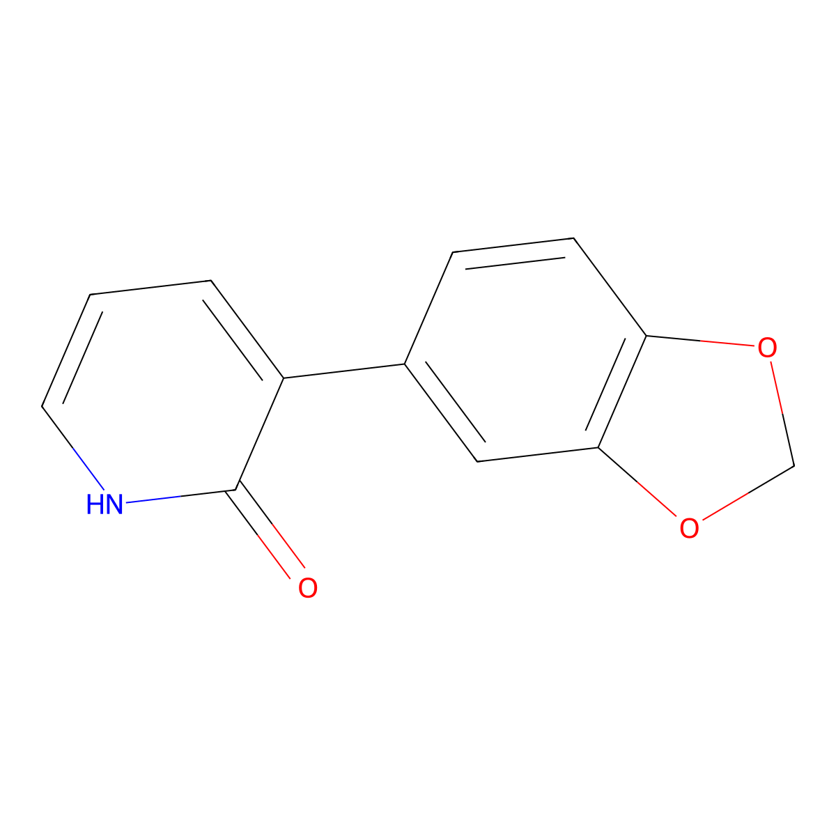 2-Hydroxy-3-(3,4-methylenedioxyphenyl)pyridine molecular structure, CAS 1261908-22-8