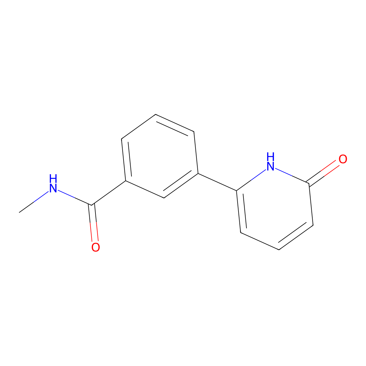 2-Hydroxy-6-[3-(N-methylaminocarbonyl)phenyl]pyridine molecular structure, CAS 1261908-75-1