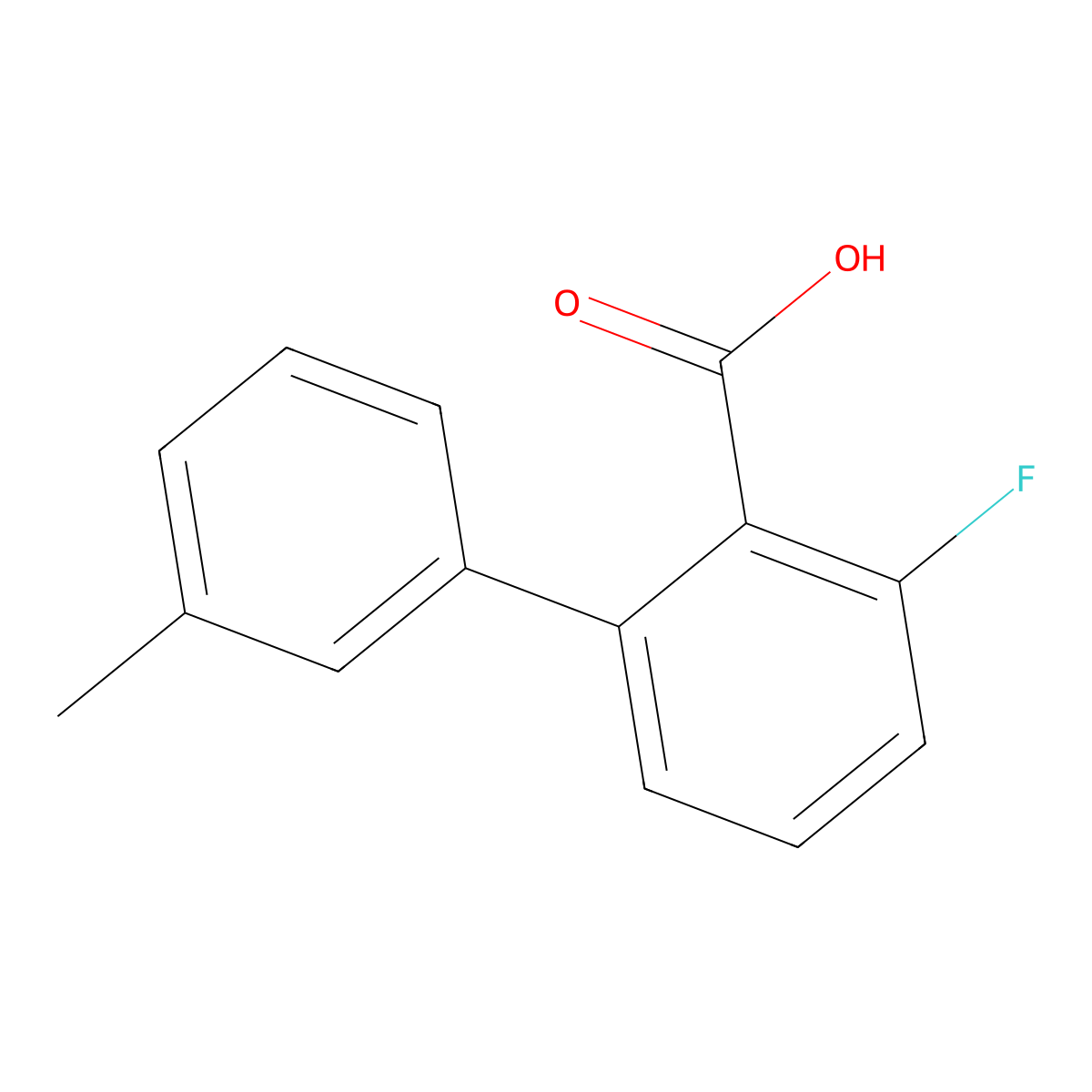 6-Fluoro-2-(3-methylphenyl)benzoic acid molecular structure, CAS 1261909-05-0