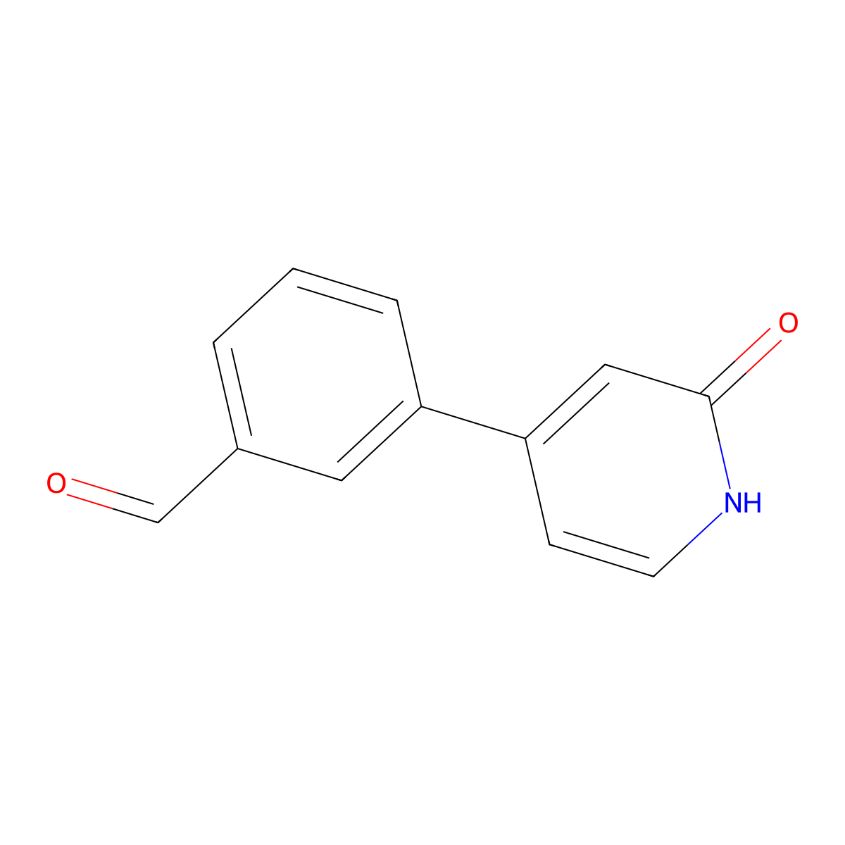 3-(2-Oxo-1,2-dihydropyridin-4-yl)benzaldehyde molecular structure, CAS 1261909-18-5
