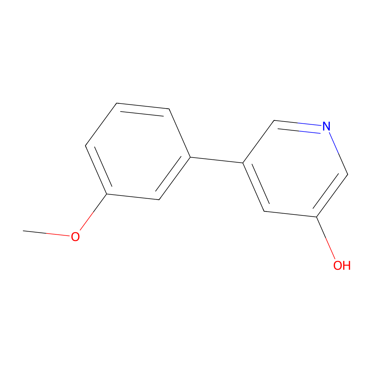 5-(3-Methoxyphenyl)pyridin-3-ol molecular structure, CAS 1261909-28-7