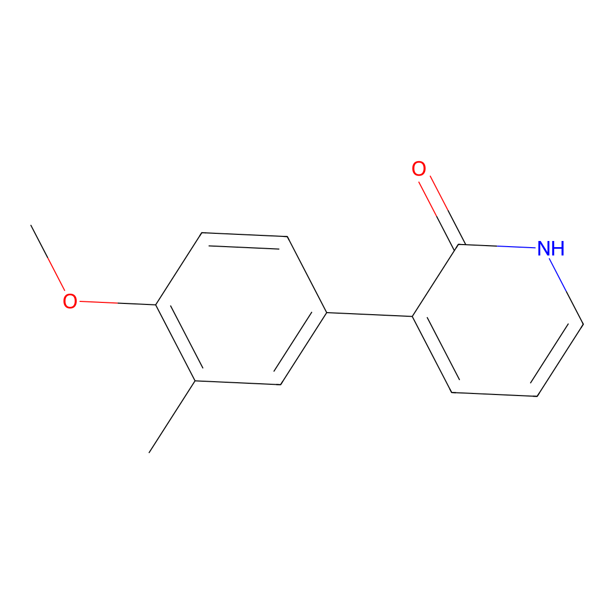 3-(4-Methoxy-3-methylphenyl)pyridin-2(1H)-one molecular structure, CAS 1261909-56-1