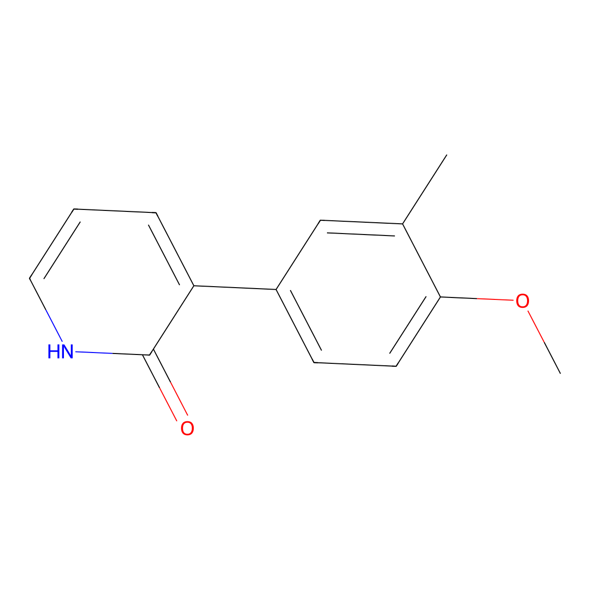 3-(4-Methoxy-3-methylphenyl)pyridin-2(1H)-one molecular structure, CAS 1261909-56-1