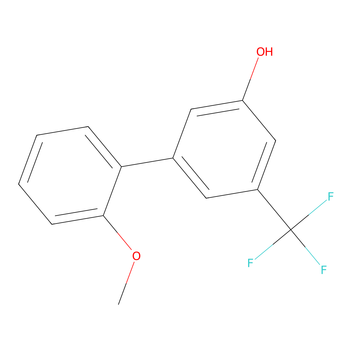 5-(2-Methoxyphenyl)-3-trifluoromethylphenol molecular structure, CAS 1261909-68-5