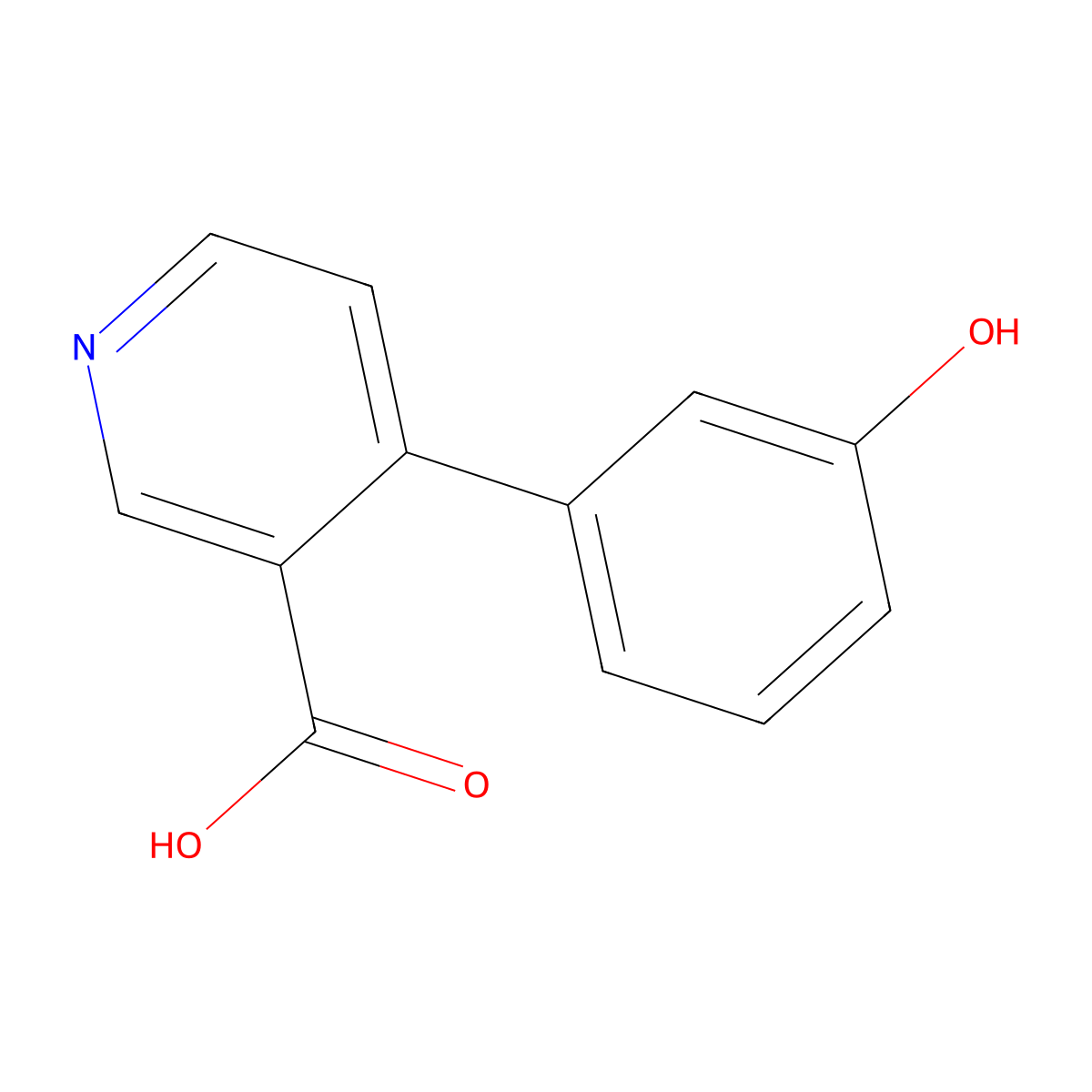 4-(3-Hydroxyphenyl)pyridine-3-carboxylic acid molecular structure, CAS 1261909-89-0