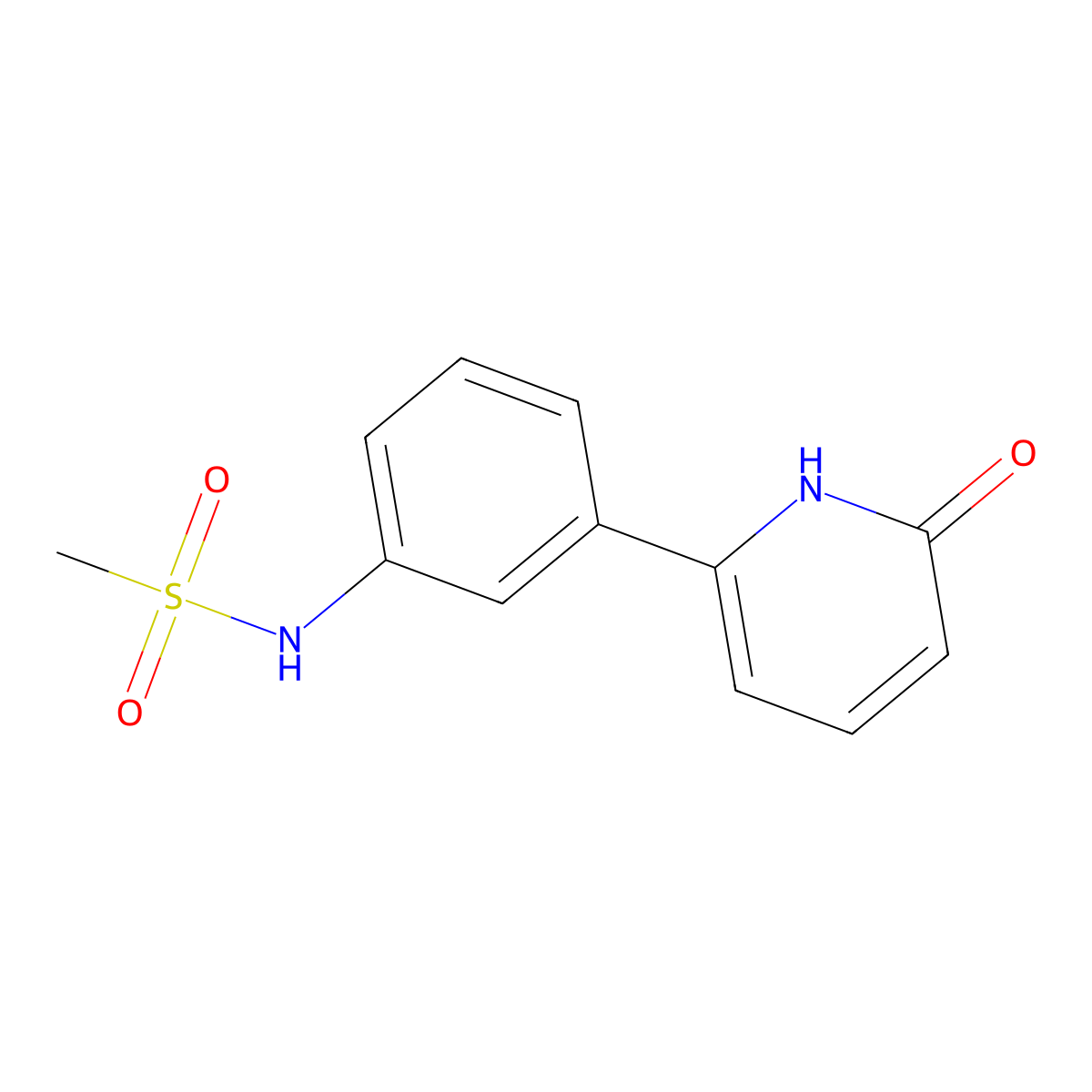 2-Hydroxy-6-(3-methylsulfonylaminophenyl)pyridine molecular structure, CAS 1261909-93-6