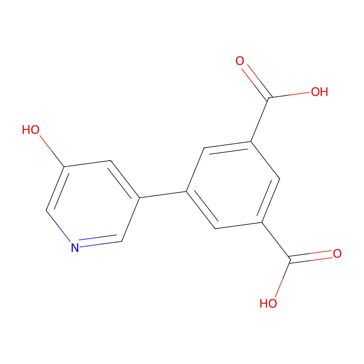 5-(3,5-Dicarboxyphenyl)-3-hydroxypyridine molecular structure, CAS 1261909-97-0