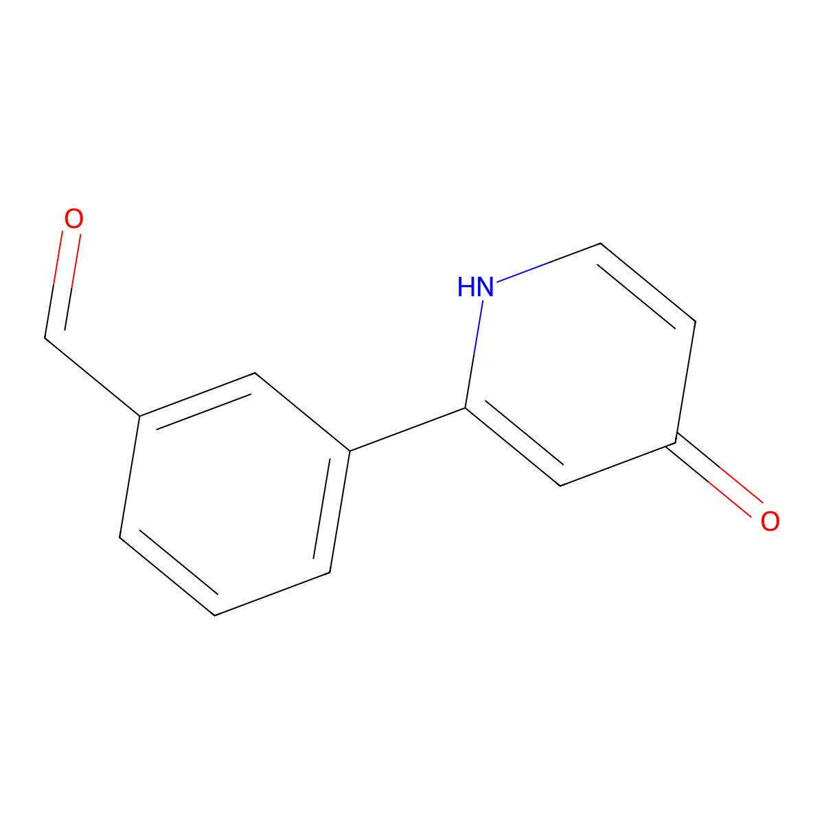 2-(3-Formylphenyl)-4-hydroxypyridine molecular structure, CAS 1261909-98-1