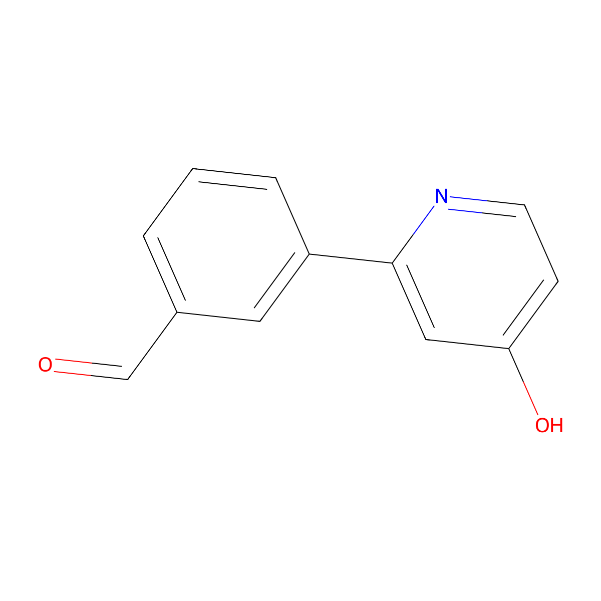 2-(3-Formylphenyl)-4-hydroxypyridine molecular structure, CAS 1261909-98-1