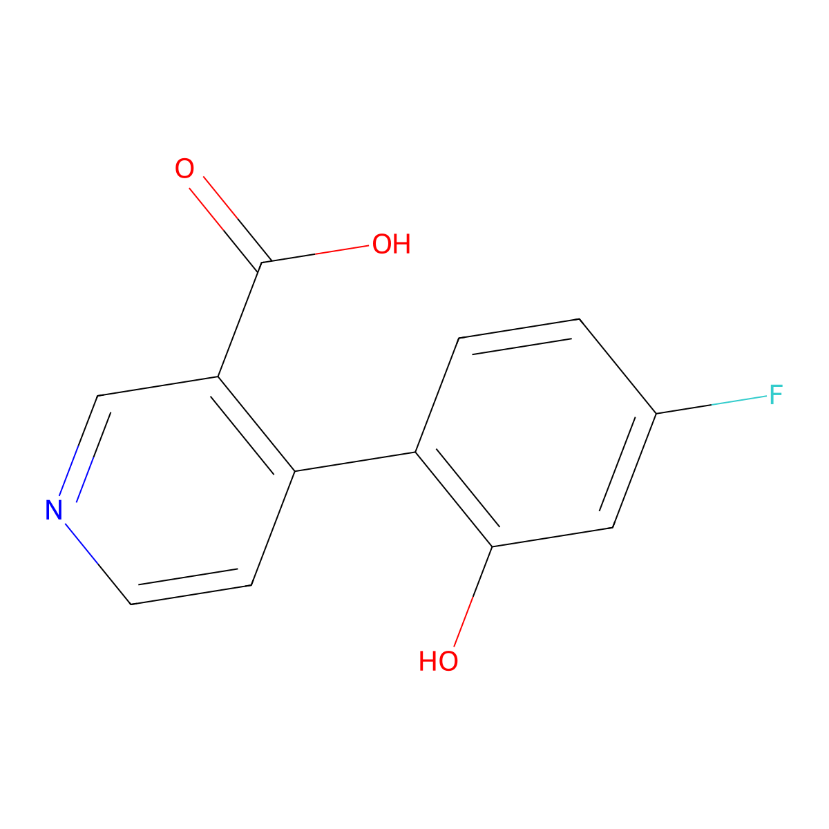 4-(4-Fluoro-2-hydroxyphenyl)nicotinic acid molecular structure, CAS 1261910-10-4