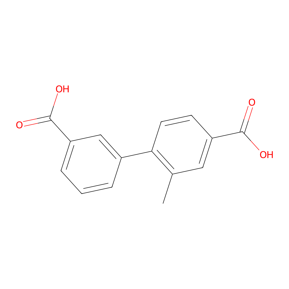 4-(3-Carboxyphenyl)-3-methylbenzoic acid molecular structure, CAS 1261910-15-9