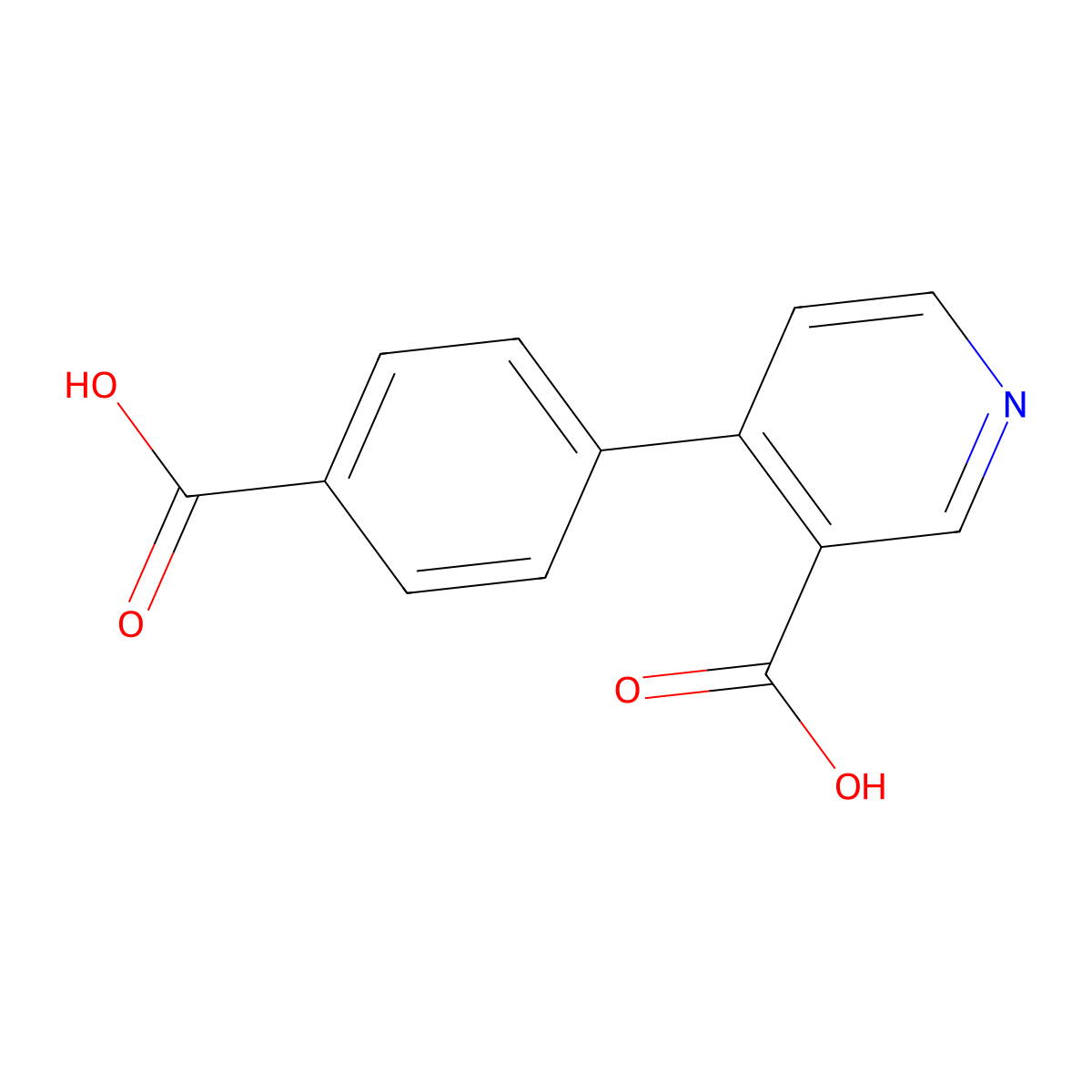 4-(4-Carboxyphenyl)pyridine-3-carboxylic acid molecular structure, CAS 1261910-17-1