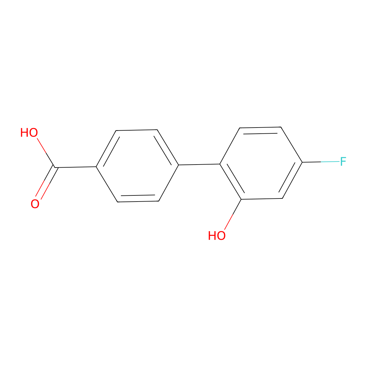 4-(4-Fluoro-2-hydroxyphenyl)benzoic acid molecular structure, CAS 1261910-25-1